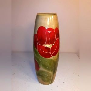 Floral ceramic vase,
